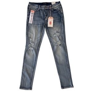 Wax Jean Ripped Ankle Skinny Jeans Distressed Denim Size 7 New (Other)